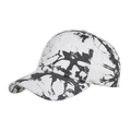 Verstellbare Baseballkappe mit schwarz-weißem Tie-Dye-Spritzmuster auf Canvas-Stoff - Verstellbar / Schwarz/Weiß