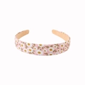 Pink daisy floral headband with premium fabric wrap and anti-slip lining - Little Daisy - Pink