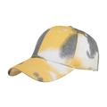 Verstellbare Tie-Dye Baseballkappe in Gelb, Grau und Weiß aus Baumwolle für Streetstyle - Verstellbar / Gelb/Grau
