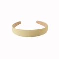 Minimalist fabric headband in cream yellow finish with soft non-slip matte lining - Solid Yellow