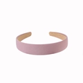 Elegant mauve pink fabric headband with a non-slip brown lining in a minimalist style - Solid Pink