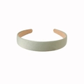 Classic sage green fabric headband with satin finish and anti-slip lining - Solid Green