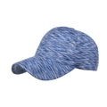 Berretto da baseball in cotone mélange blu e bianco con visiera curva classica - Regolabile / Blu