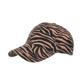 Berretto da baseball con stampa zebra rosa e nera in tela resistente con visiera - Arancione