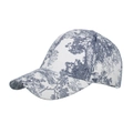 Berretto da baseball street style con motivo Toile de Jouy foresta blu su tela bianca - Blu