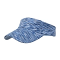 Visera deportiva en azul y blanco jaspeado para correr y actividades al aire libre - Azul