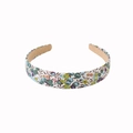 Chic Korean floral pattern headband with colorful fabric and non-slip inner lining - Fruit Style - Green
