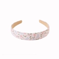 Pink floral fabric headband for women featuring small colorful flower patterns - Small Floral - Pink