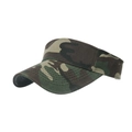 Visiera parasole con motivo mimetico giungla, cappello aperto con ampia tesa ricurva - Verde Mimetico