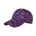 Casquette de baseball multicolore dégradée rose, violet et bleu avec design à six panneaux - Réglable / Bleu marine