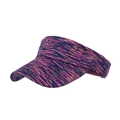 Visera deportiva con rayas de colores vibrantes en rosa, amarillo y morado - Azul marino