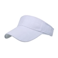 White empty top sun hat with SPORT embossed patterns for outdoor tennis and golf - White