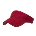 Dark red sport sun visor hat with embossed lettering and reinforced stitching - Burgundy