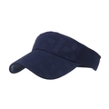 Navy blue visor hat with SPORT embossed texture for running and outdoor tennis - Navy Blue