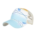 Himmelblaue Mesh Trucker Kappe mit floralem Farbverlauf und atmungsaktivem Netz - Verstellbar / Himmelblau