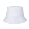 Cappello a secchiello bianco lavato con occhielli metallici e tesa larga parasole - Bianco