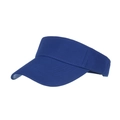 Royal blue sun visor cap with textured stair cloth and reinforced stitching on the brim - Blue