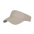 Light khaki sun visor hat with twill fabric and reinforced stitching for sports - Khaki