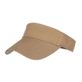 Khaki katoenen open-top zonneklep met versterkte stiksels voor buitensporten - Khaki