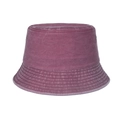 Classic washed dark pink cotton sun hat for children with metal air vents and stitched brim - Burgundy
