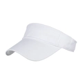 Visière de soleil blanche en coton avec calotte ouverte et coutures sur le rebord - Blanc