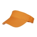 Visière de soleil en coton orange vif avec sangle réglable et bord large pour femme - Orange