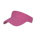 Visière de soleil rose vif en tissu durable avec large bord pour le sport de plein air - Rose rouge
