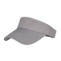 Visière en coton gris avec texture sergée et large bord pour le tennis et le sport - Gris