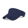 Visière de soleil bleu marine classique en tissu texturé pour les sports de plein air - Bleu marine