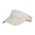 Visière de soleil classique en coton beige avec large bord et coutures renforcées pour été - Beige