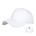 Distressed white ponytail baseball cap with elastic criss-cross back design - White