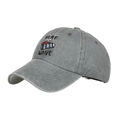 Berretto da baseball grigio in cotone lavato con ricamo Surf Wave e cinturino regolabile - Regolabile / Grigio