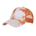 Cappello trucker tie-dye arancione e bianco con rete traspirante per l'estate - Regolabile / Rete Arancione