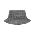 Sombrero de pescador de lana a cuadros grises y blancos con costuras de ala reforzadas - Gris