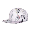 Berretto snapback in raso rosa con stampa floreale e visiera piatta per uomo e donna - Rosa