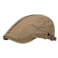 Klassische Baumwoll-Schiebermütze in Khaki mit verstellbarer Metallschnalle und Ziernähten - Khaki