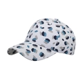 Witte baseballpet met blauw abstract verfspat luipaardpatroon voor heren en dames - Blauw Graffiti