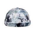 Berretto docker retrò tie-dye per uomo e donna con motivo a nuvola grigio e nero - Verde Scuro / Nero