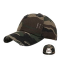 Casquette de baseball camouflage usée avec bandes croisées élastiques pour queue de cheval - Réglable / Camouflage