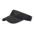 Adjustable black athletic sun visor for golf and outdoor sports with breathable mesh - Black