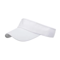 Breathable white mesh sun visor hat with curved brim for sports and golf - White
