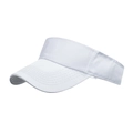Classic pure white open top sun hat with stitched brim for golf and outdoor activities - White