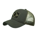 Cappello trucker mimetico verde militare con patch ricamata e rete traspirante - Verde Militare