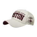 Casquette trucker Boston crème et bordeaux avec maille filet respirante gris clair - Beige