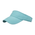 Light blue cotton open top sun visor hat with breathable twill fabric and reinforced stitching - Blue