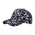 Cappellino da baseball blu navy classico con stampa di stelle argentate e visiera curva - Regolabile / Nero