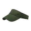Visiera parasole in cotone verde scuro con tesa curva e cinturino regolabile sportivo - Verde Militare