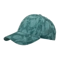 Casquette de baseball unisexe cyan foncé avec texture velours froissé et visière courbée - Réglable / Vert