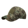 Tactical camouflage baseball cap in python pattern with front hook-and-loop patch panel - Python Green
