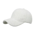 Minimalistische witte gebreide honkbalpet met een warme dikke wintertextuur - Wit